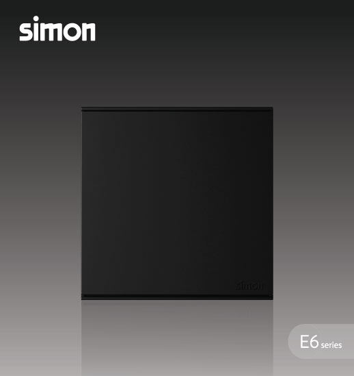 Simon E6 Bộ công tắc trung gian đơn (Đen), 721026-26