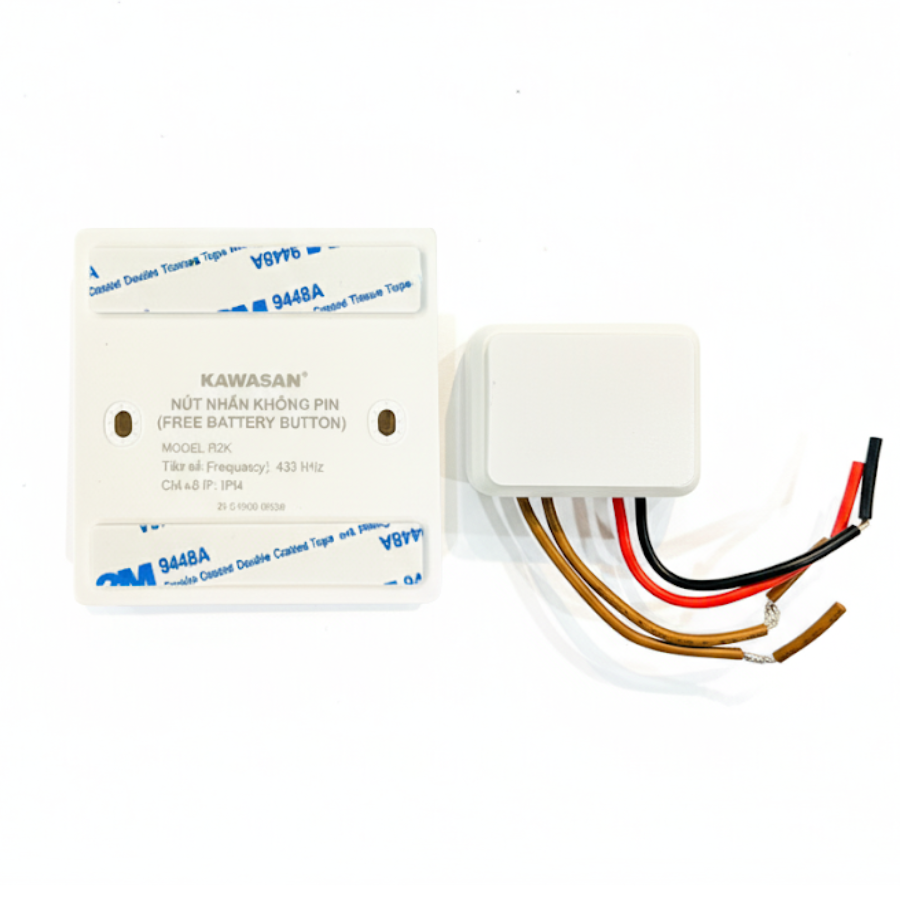 Công Tắc Điều Khiển Từ Xa Không Dây (Nút Nhấn Không Cần PIN) KAWASAN 3 kênh 3 nút nhấn C3K – R3K