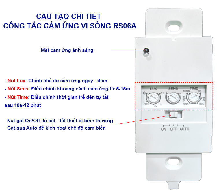 CÔNG TẮC CẢM ỨNG VI SÓNG KAWASAN RS06A