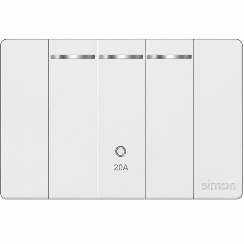 Simon K9 - Bộ công tắc 20A có đèn + 2 công tắc 1 chiều S 592023