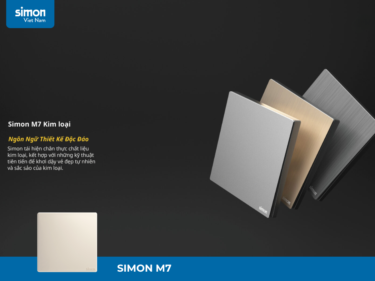 M7 Gem- Bộ ổ cắm TV chuẩn F (Diamond Sliver) Simon M7 665114G-4E