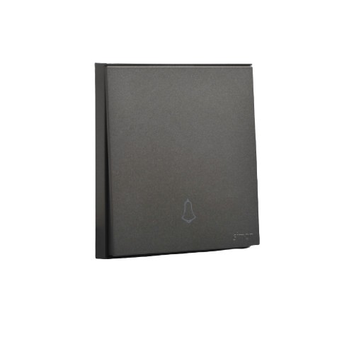 Bộ công tắc nút nhấn chuông cửa mặt vuông màu Xám (Grey) Simon E6 726301-61