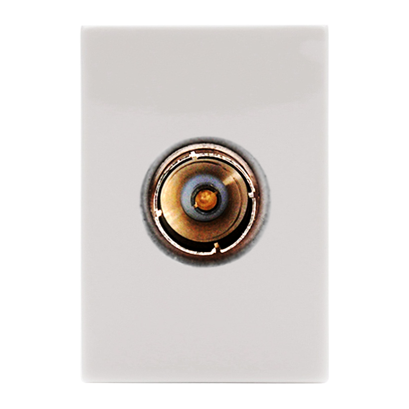 Ổ cắm TV kích thước chuẩn 9,52mm kết nối trực tiếp,kết nối đầu vào chuẩn F. 1 bộ chuyển chuẩn F sang kết nối trực tiếp (S Module) màu trắng Simon 51A H511