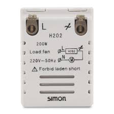 Chiết áp quạt 200W (L module) màu trắng Simon 51A H202