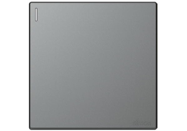 Bộ công tắc 20A, đơn, 1 chiều màu Xám (grey) mặt chuẩn vuông Simon S6 582023-61