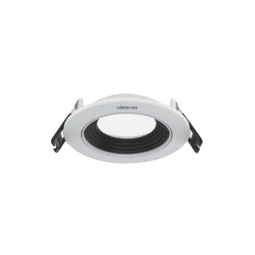 Mặt viền đèn Spotlight KC1 tròn chống lóa góc chiếu 30 độ màu Đen Simon N0424-0234