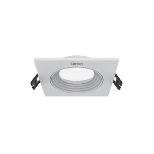 Mặt viền Spotlight KC1 vuông màu trắng góc chiếu 10 độ Simon N0424-0273