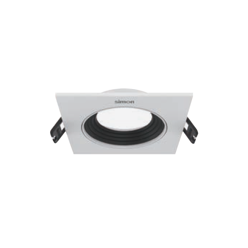 Mặt viền Spotlight KC1 vuông màu trắng góc chiếu 30 độ Simon N0424-0276