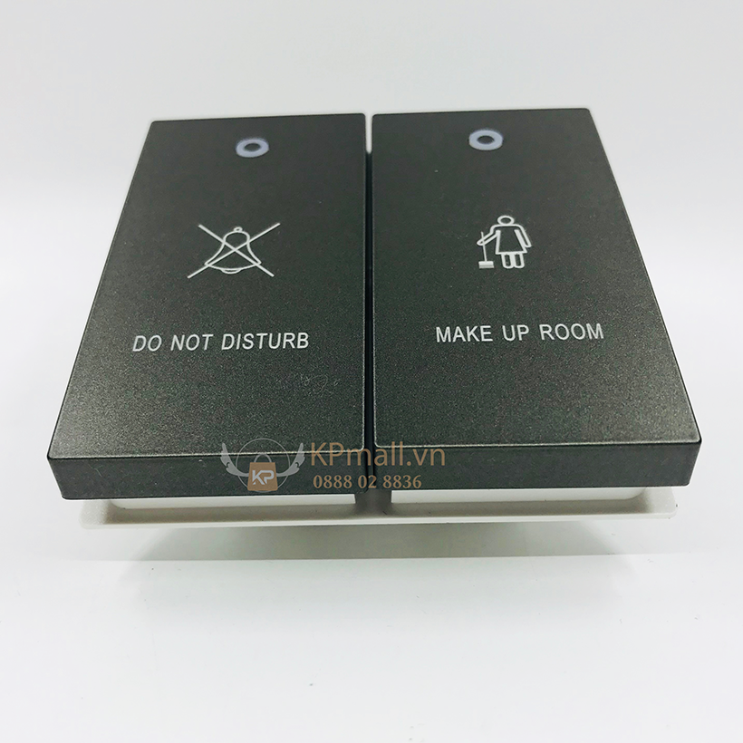 Module công tắc không làm phiền và mời dọn phòng có đèn LED màu xám Simon i7 D701024-61