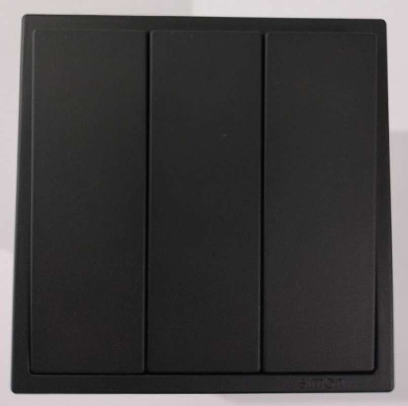 Simon i7 - Module nút nhấn công tắc ba (Đen), 701031F-26