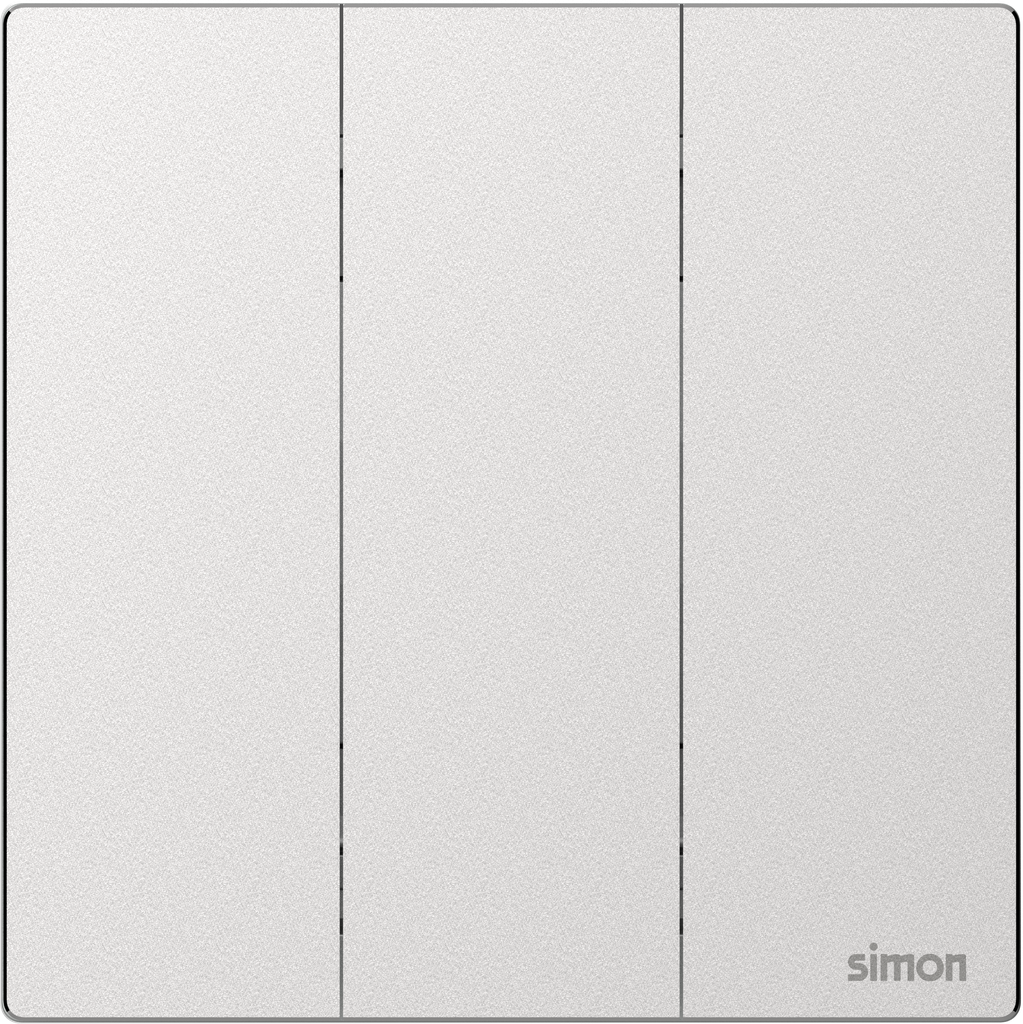 M7 Metal- Bộ công tắc ba 1 chiều (Frosted Sliver) Simon M7 661031M-2A