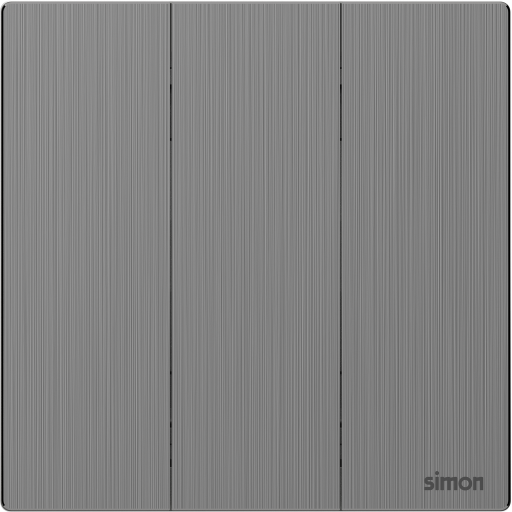 M7 Metal- Bộ công tắc ba 2 chiều (Brushed Grey) Simon M7 661032M-2B