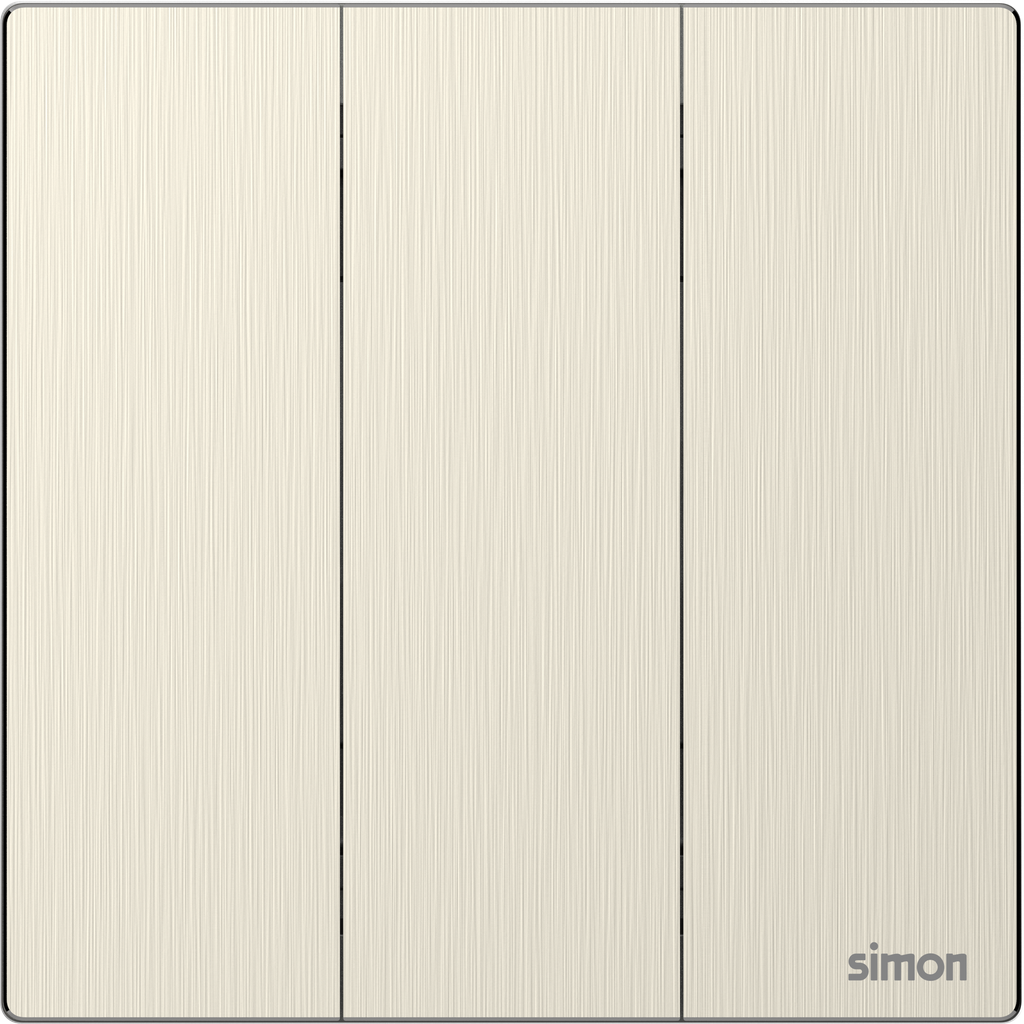 M7 Metal- Bộ công tắc ba 1 chiều (Satin Gold) Simon M7 661031M-2C