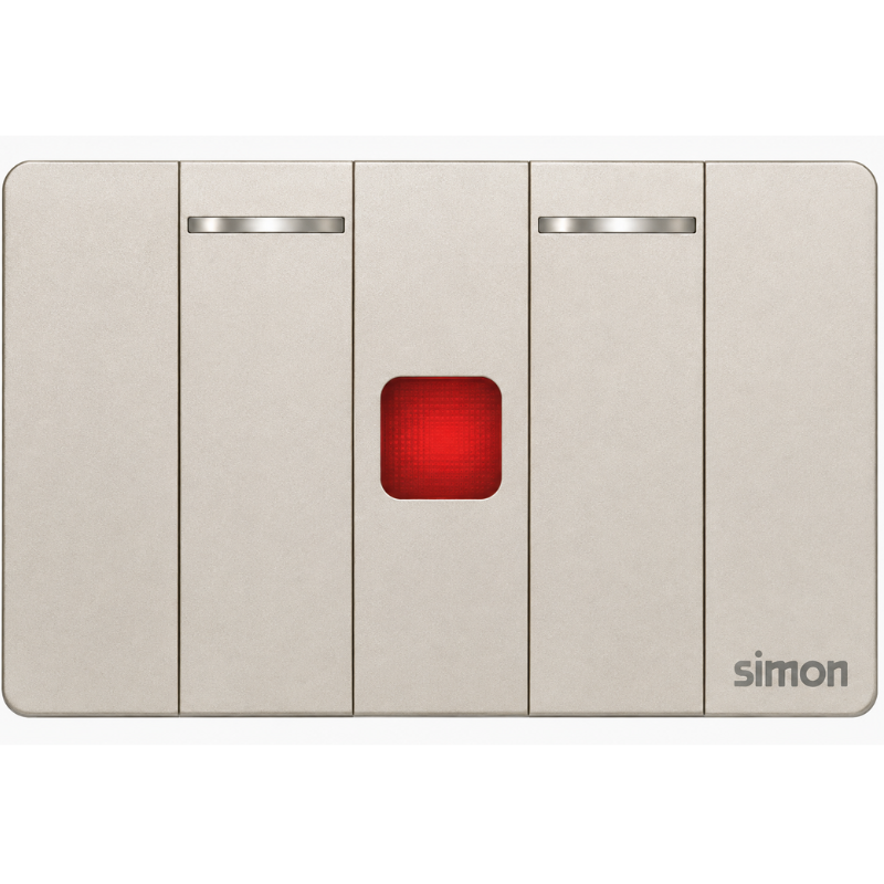 Simon K9 - Bộ 2 công tắc 2 chiều S + hạt đèn (champagne) 591033-46