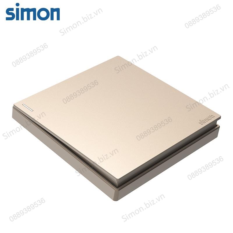 Bộ Công tắc đơn, 1 chiều mặt vuông màu sâm panh (champagne) cao cấp Simon S6 581011-46