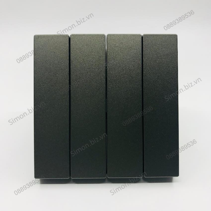 Module công tắc nhấn nhả, nút nhấn bốn màu Xám (Grey) Simon i7 701041F-61