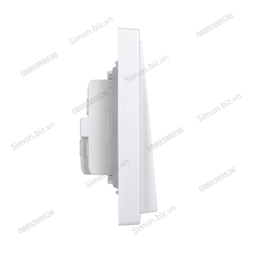 Module công tắc nhấn nhả thông minh, nút nhấn đôi màu trắng Simon i7 701021F