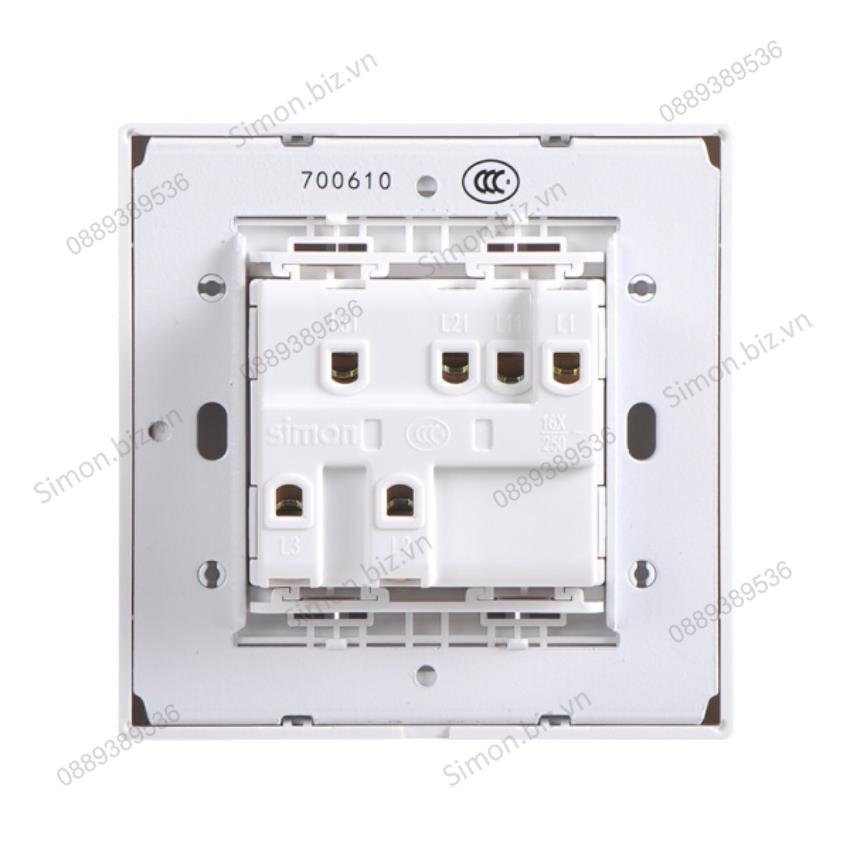 Module công tắc ba 1 chiều màu trắng Simon i7 701031