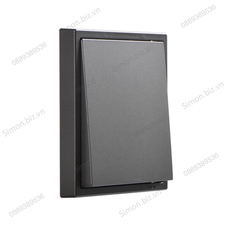 Module công tắc đơn, 2 chiều lắp đế chuẩn vuông màu Xám Simon i7 701012-61