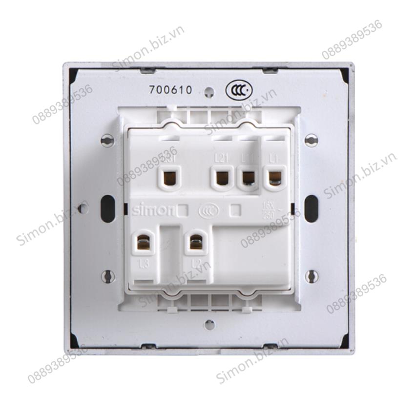 Module công tắc ba 1 chiều màu Xám (Grey) Simon i7 701031-61