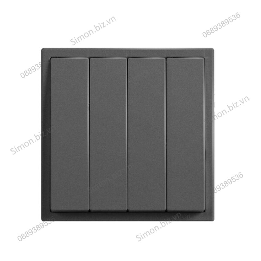 Module công tắc nhấn nhả, nút nhấn bốn màu Xám (Grey) Simon i7 701041F-61
