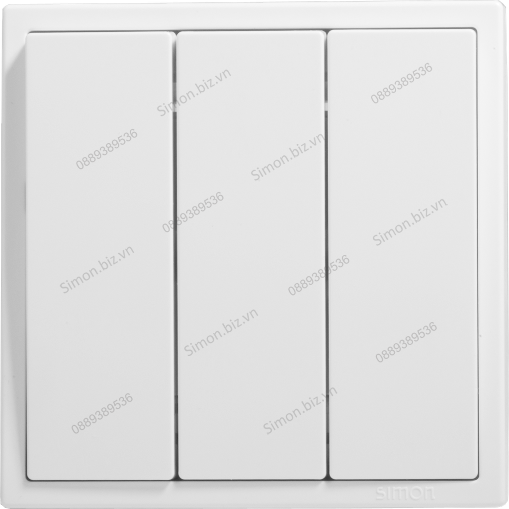 Module công tắc nhấn nhả, nút nhấn ba màu trắng Simon i7 701031F