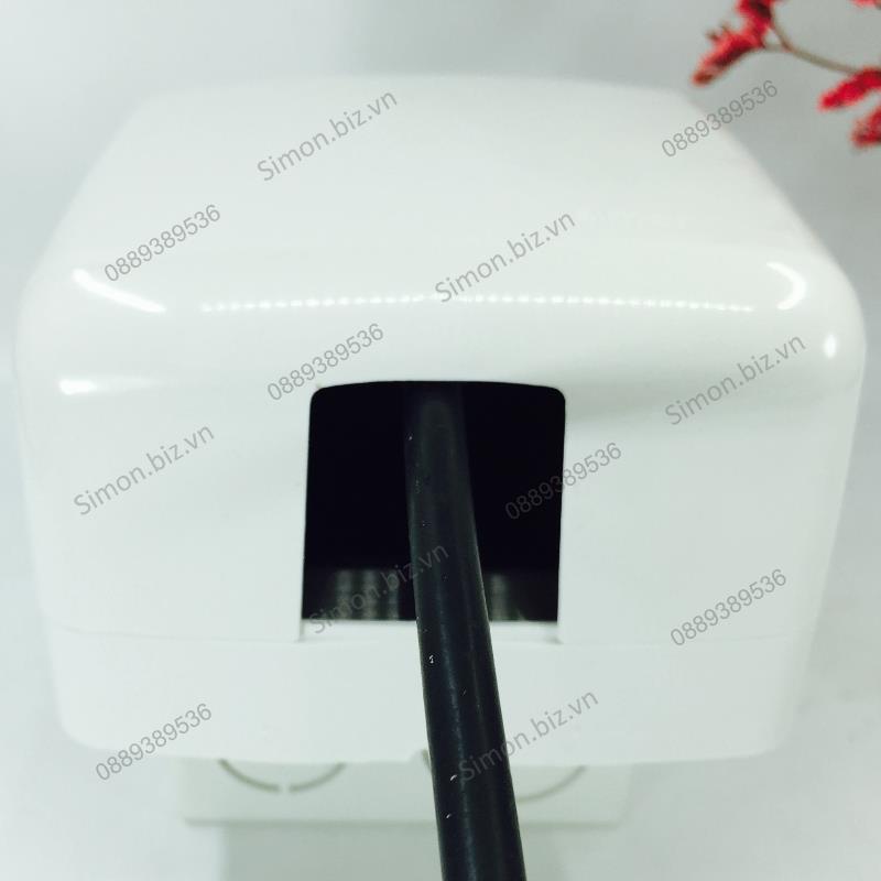 Mặt che chống nước - Hộp chống thấm nước chuẩn vuông mặt nhựa mở cho ổ cắm, công tắc Simon S155