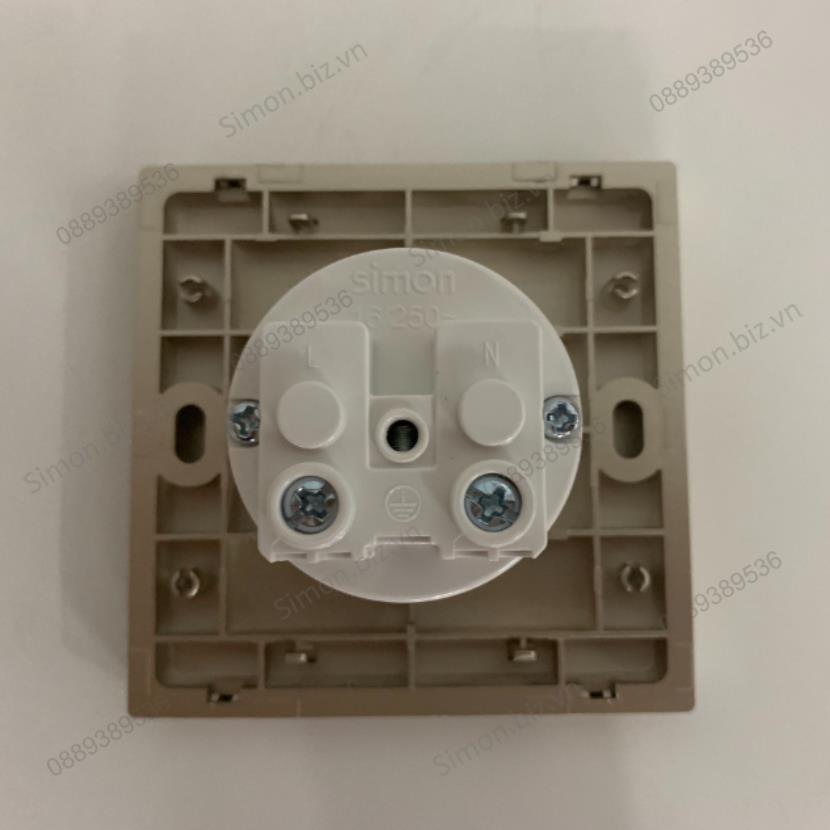 Module ổ cắm đơn schuko 16A có chân tiếp địa màu sâm panh Simon i7 701687-46