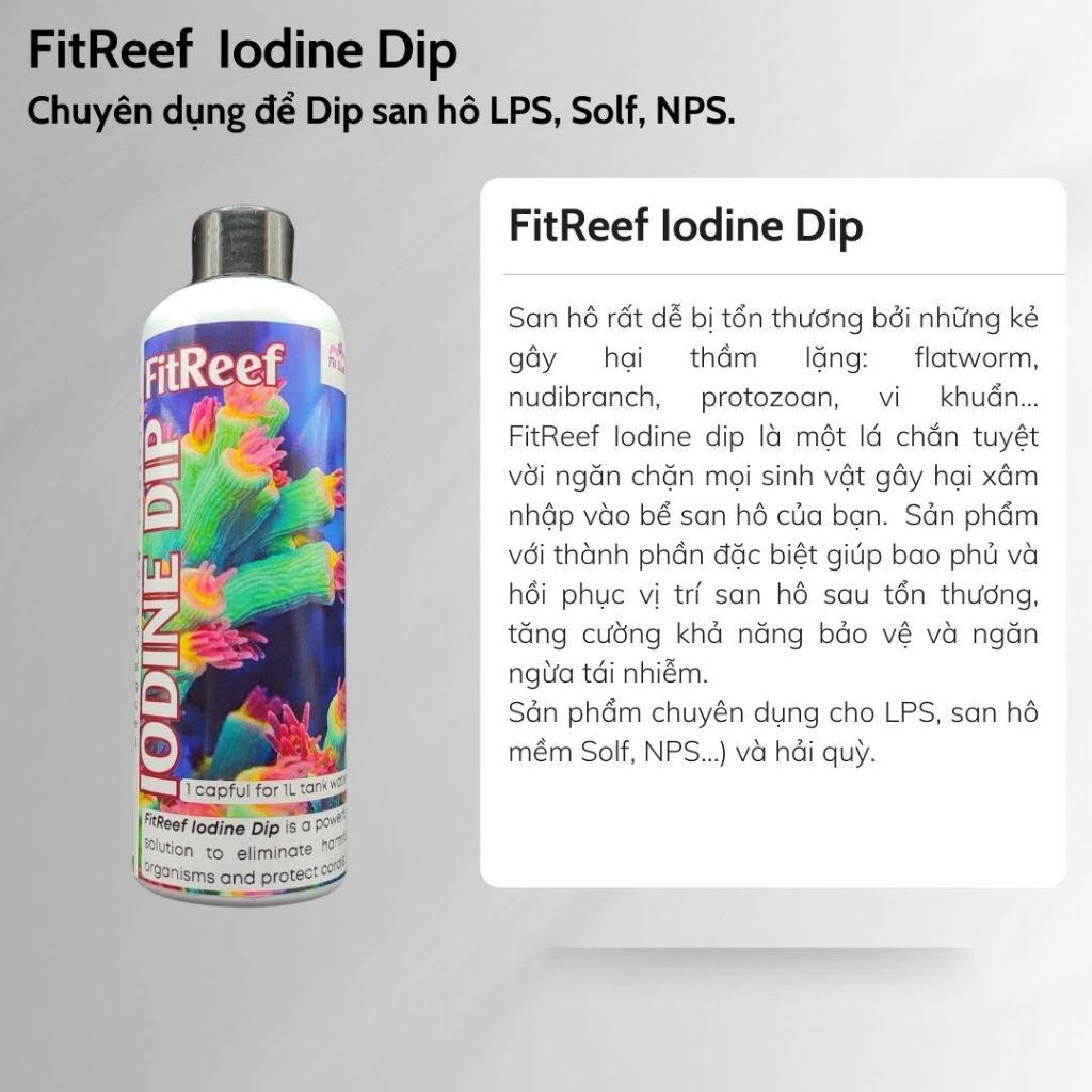 FitReef Iodine dip Bảo vệ - dự phòng chuyên cho LPS: dip mọi san hô vào bể để ngăn chặn nhưng sinh vật gây hại