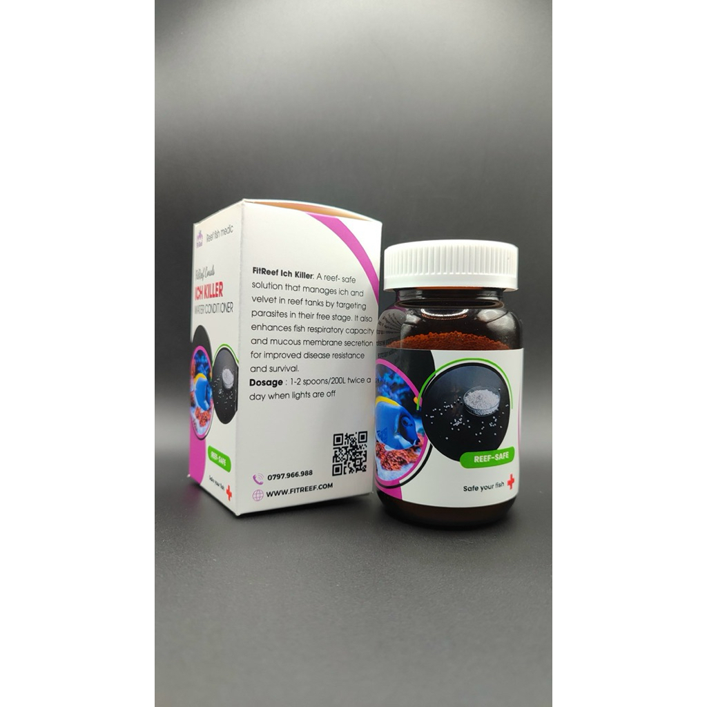 FitReef Ich Killer sản phẩm trị Ich (nấm trắng) ở cá biển 100gr