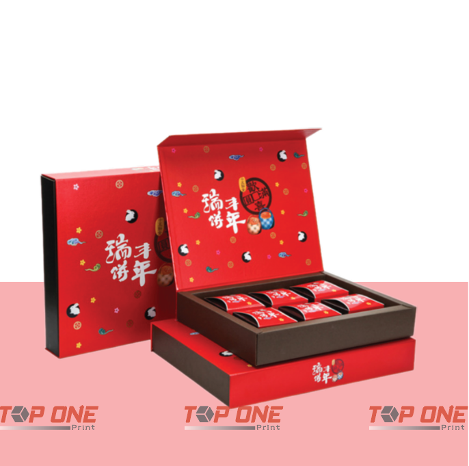 Hộp bánh trung thu nắp nam châm