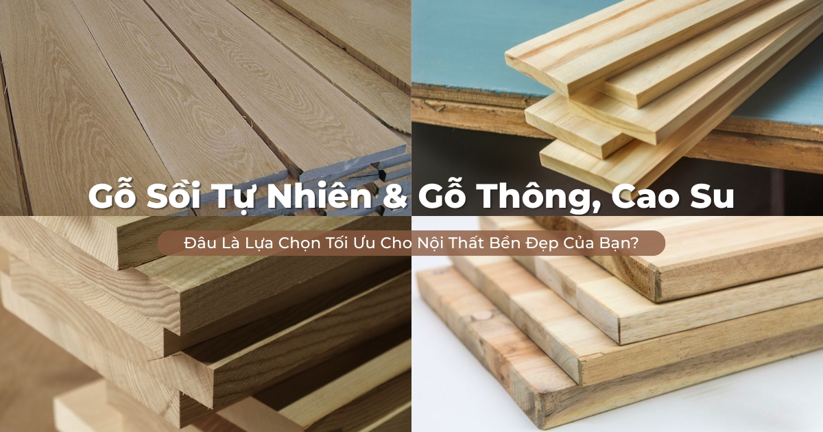 Gỗ Sồi Mỹ, Sồi Nga, Gỗ Thông, Gỗ Cao Su: Đâu Là Lựa Chọn Tối Ưu Cho Nội Thất Bền Đẹp Của Bạn?