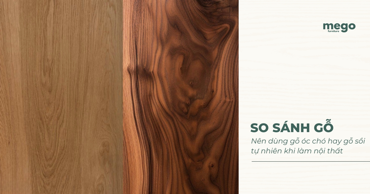So sánh gỗ óc chó và gỗ sồi: Nên chọn loại gỗ nào cho nội thất?