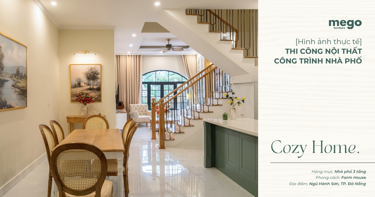 Thi Công Nội Thất Trọn Gói Đà Nẵng: Dự Án Nhà Phố ‘Cozy Home’