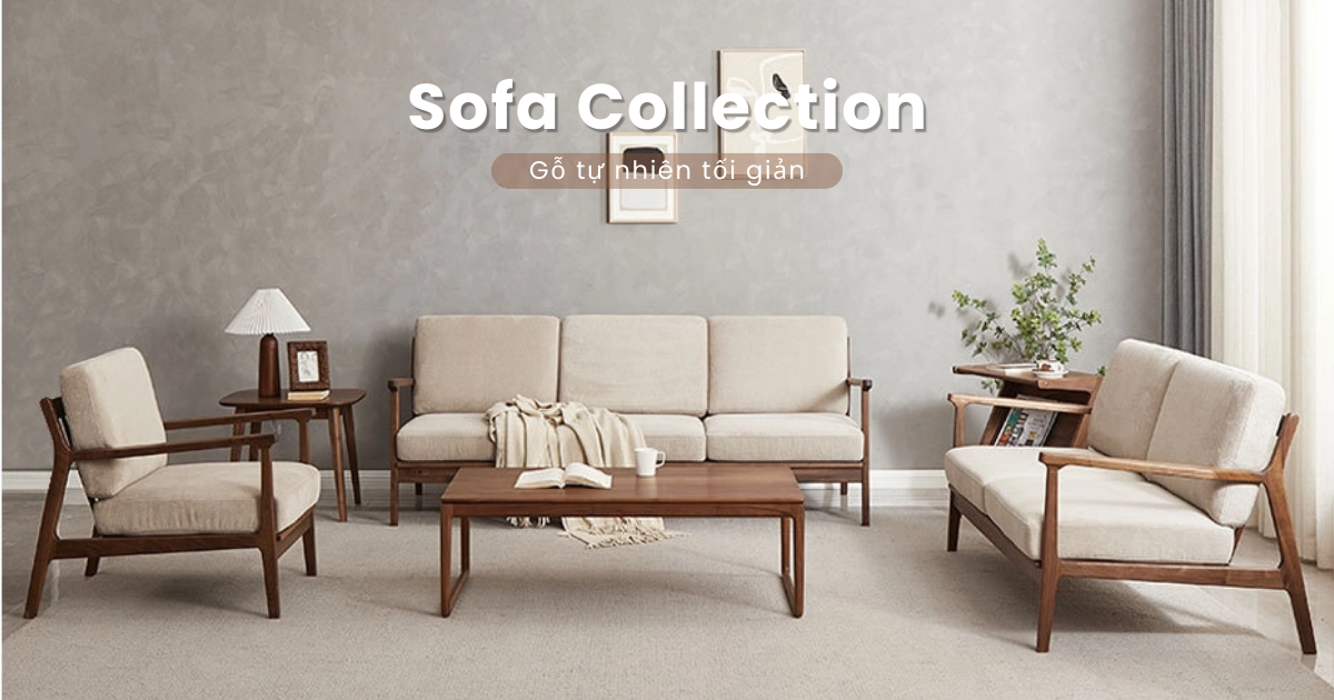 Sofa Gỗ Tự Nhiên Tối Giản – Tối Ưu Không Gian Nâng Tầm Phong Cách