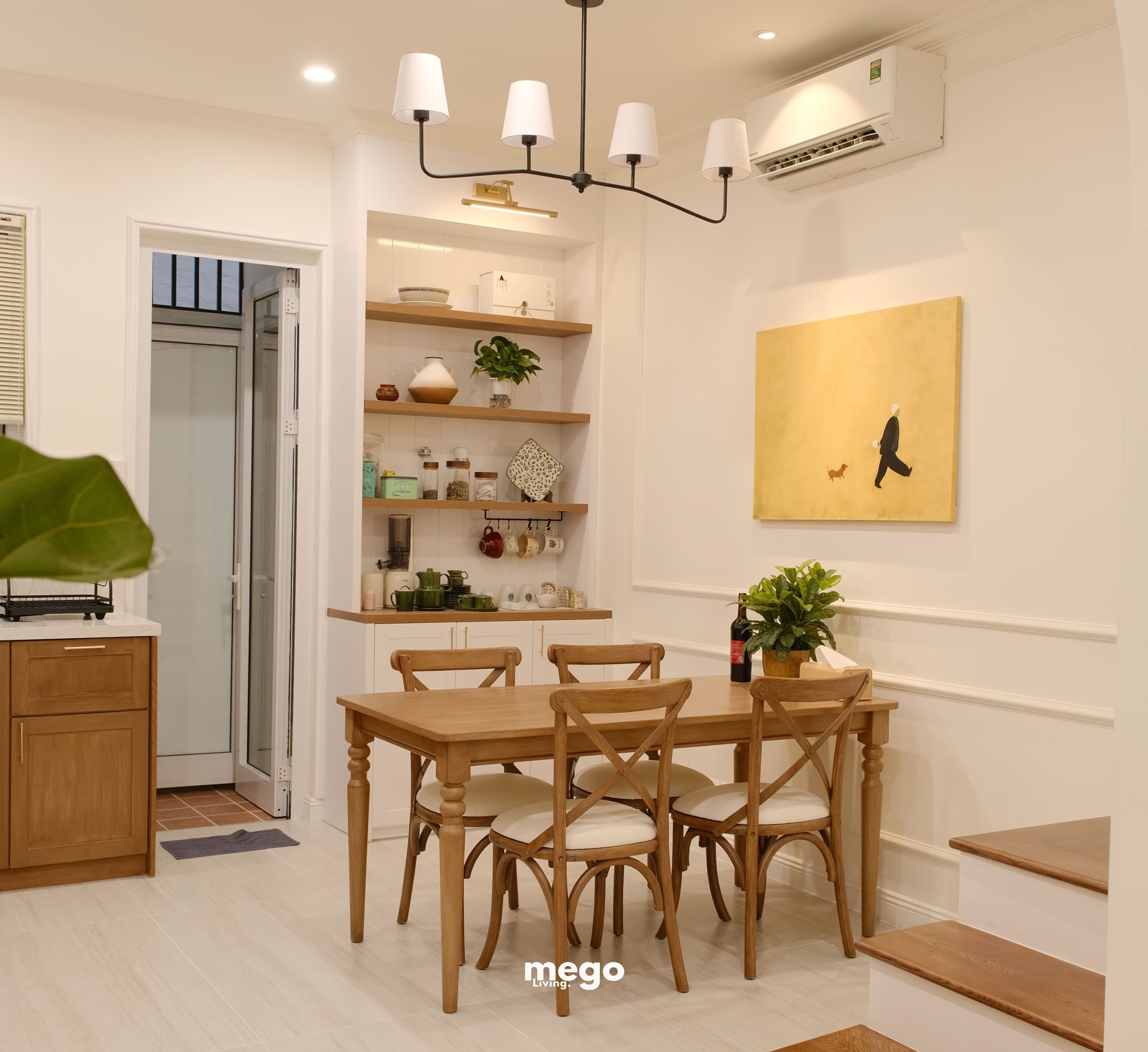 nội thất phòng ăn gỗ sồi