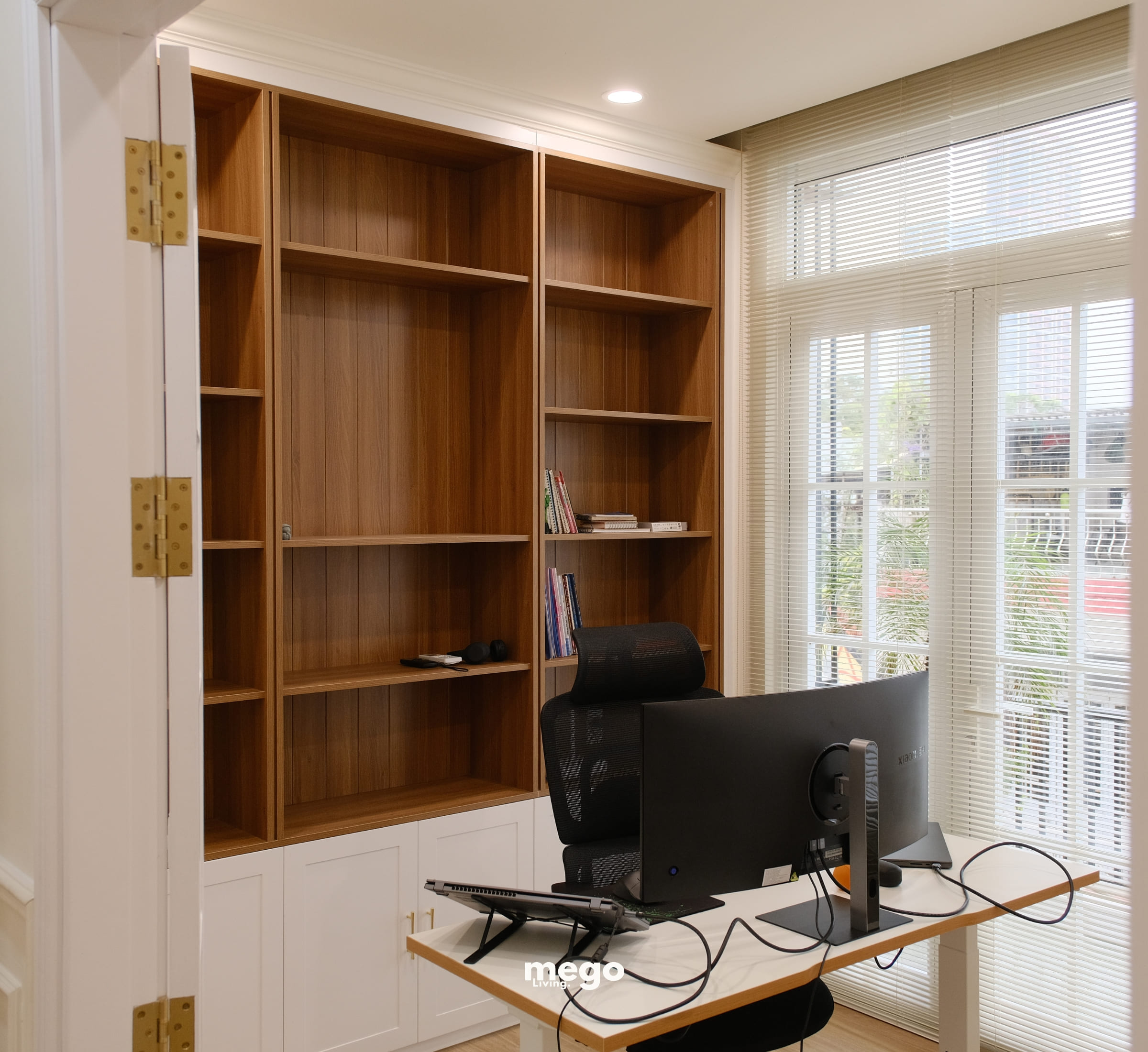 nội thất phòng làm việc gỗ sồi