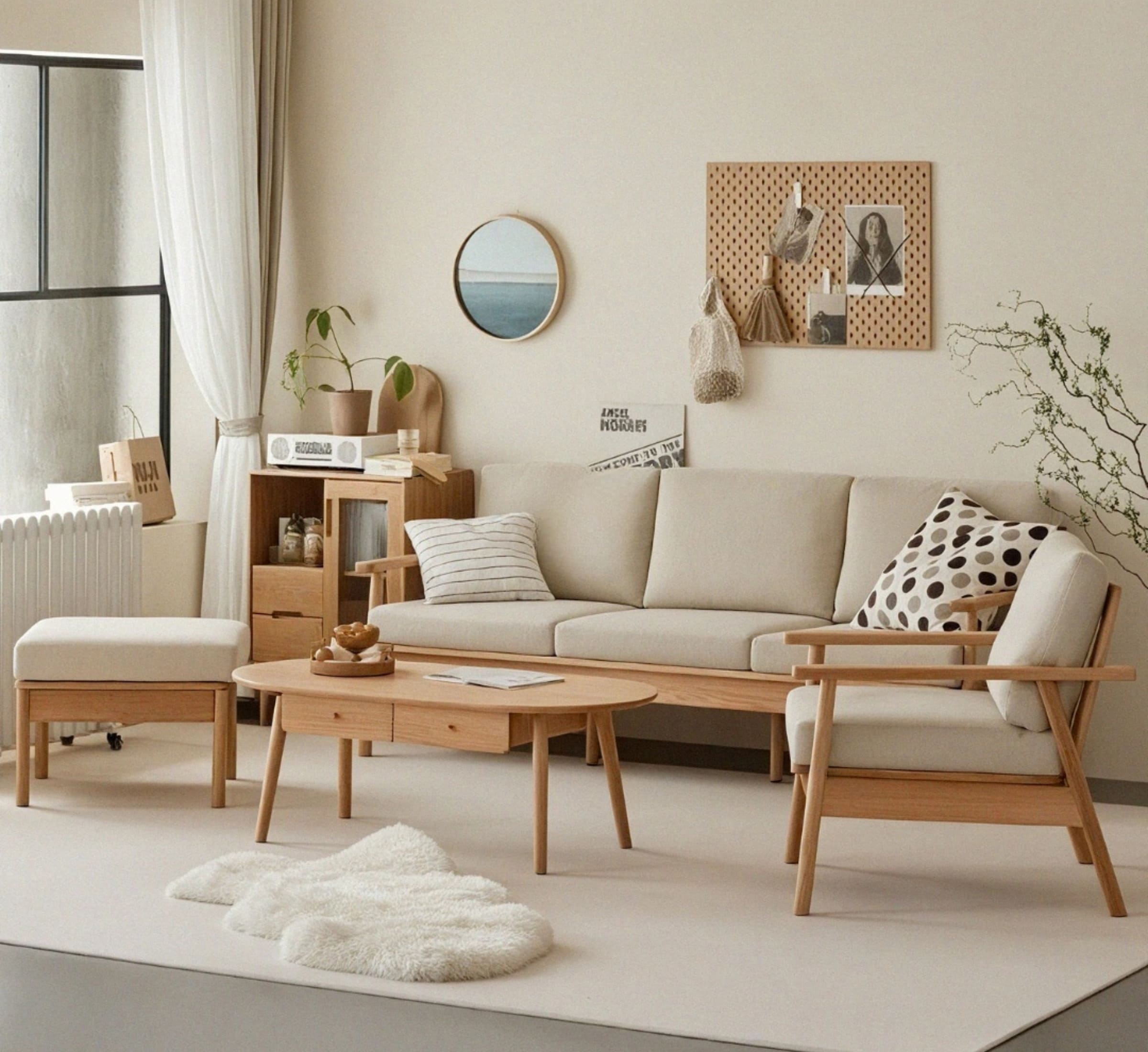 sofa gỗ sồi