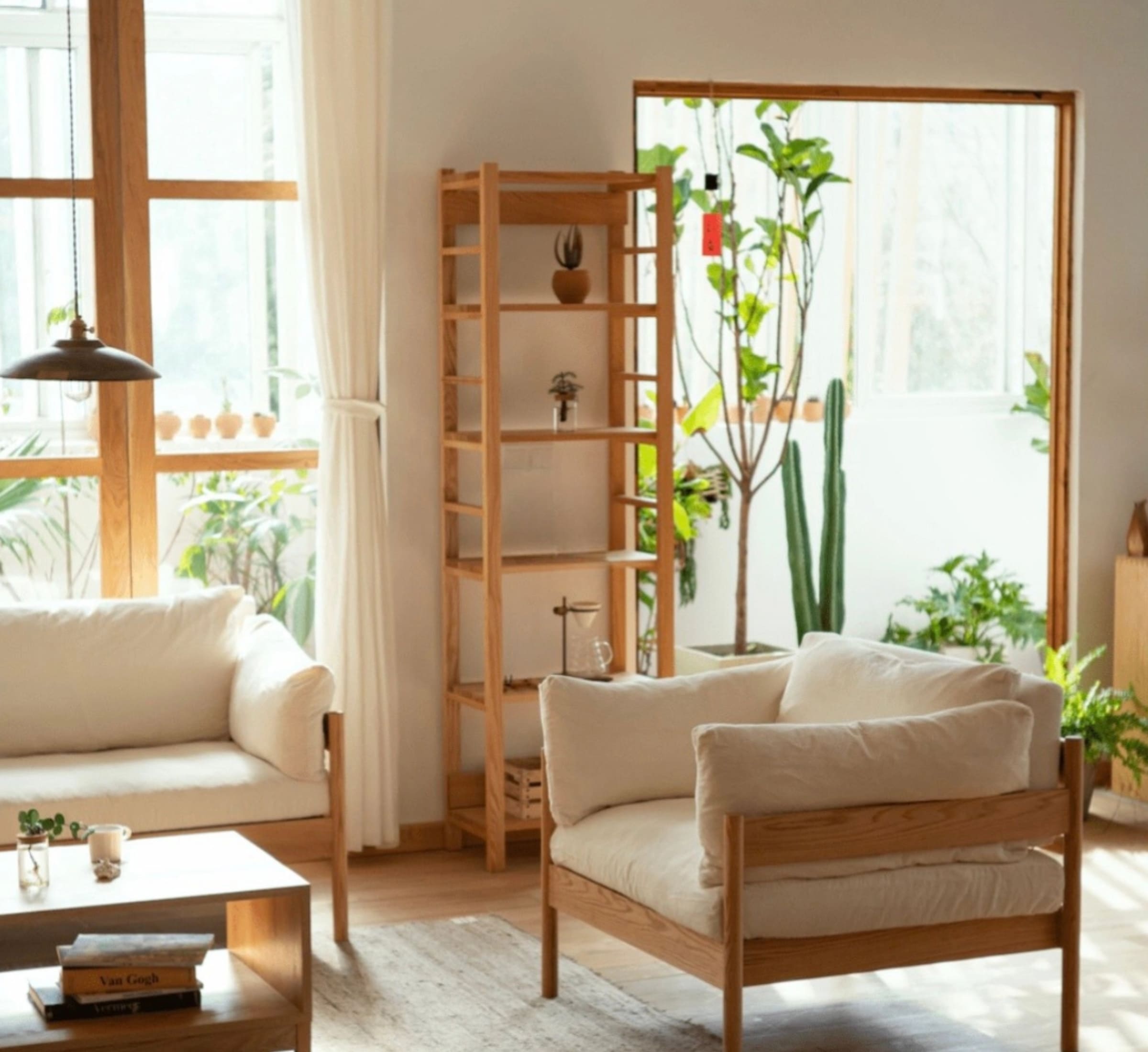 sofa bằng gỗ sồi