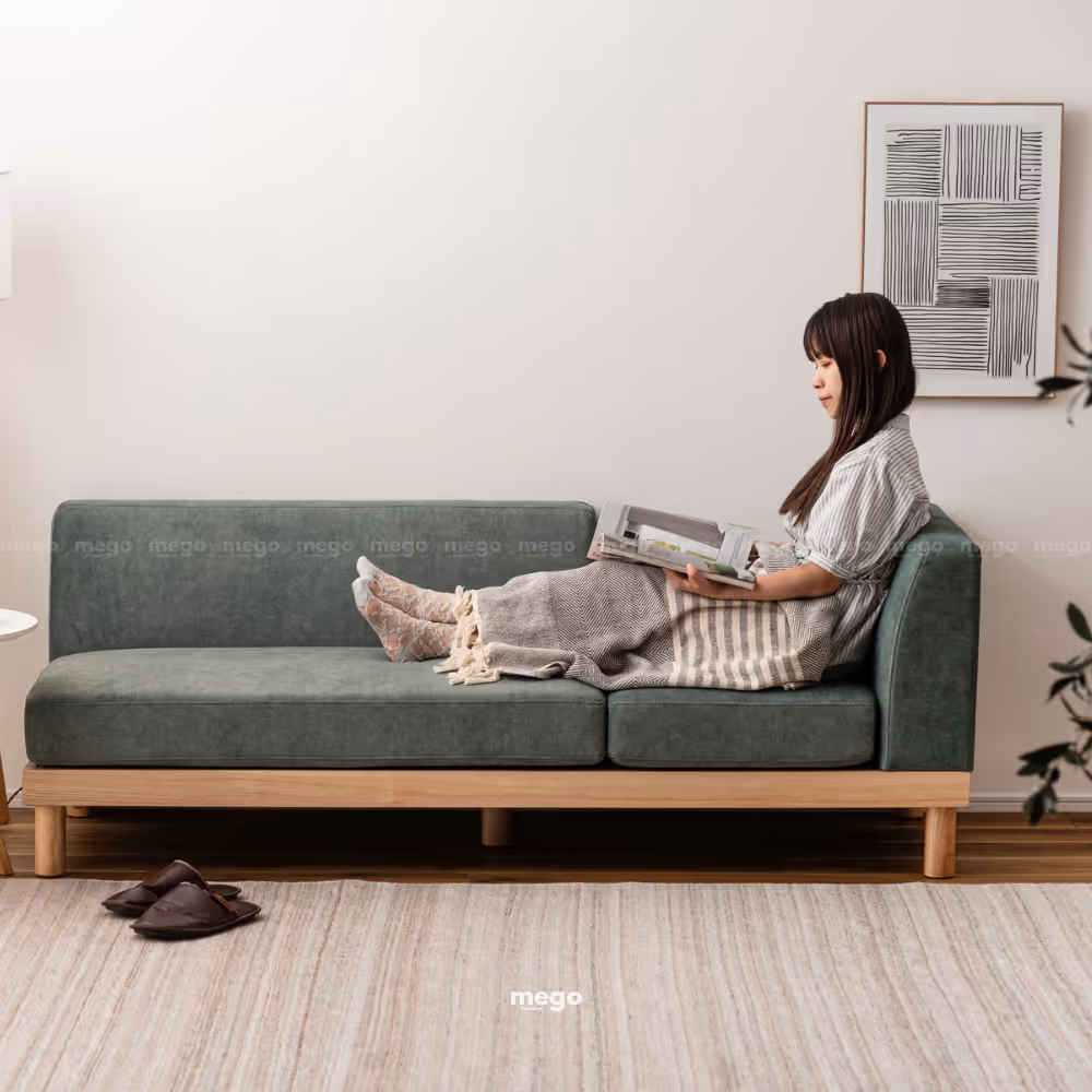 Sofa khung gỗ tối giản