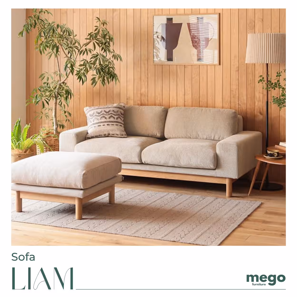 sofa khung gỗ tối giản