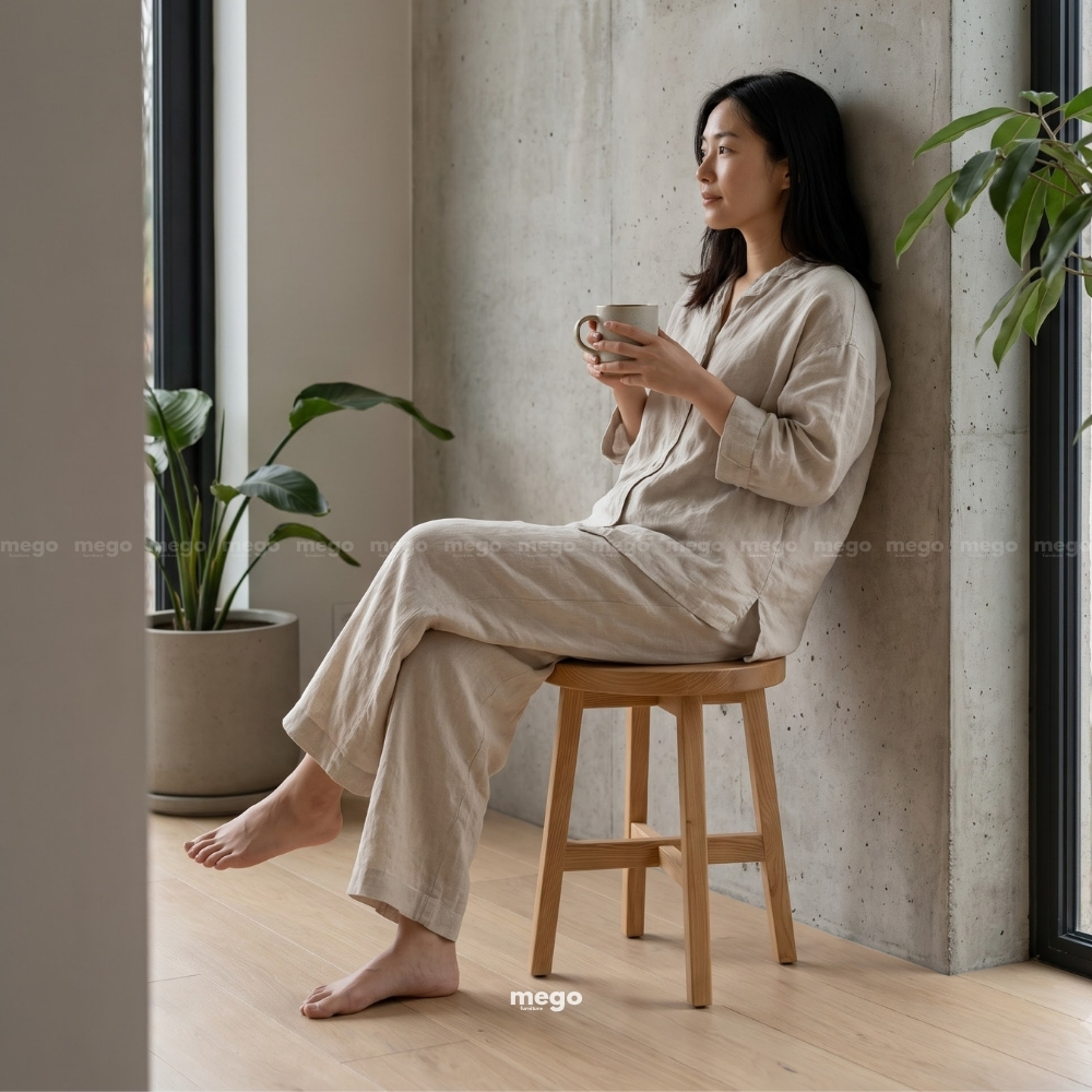 ghế đôn gỗ sồi