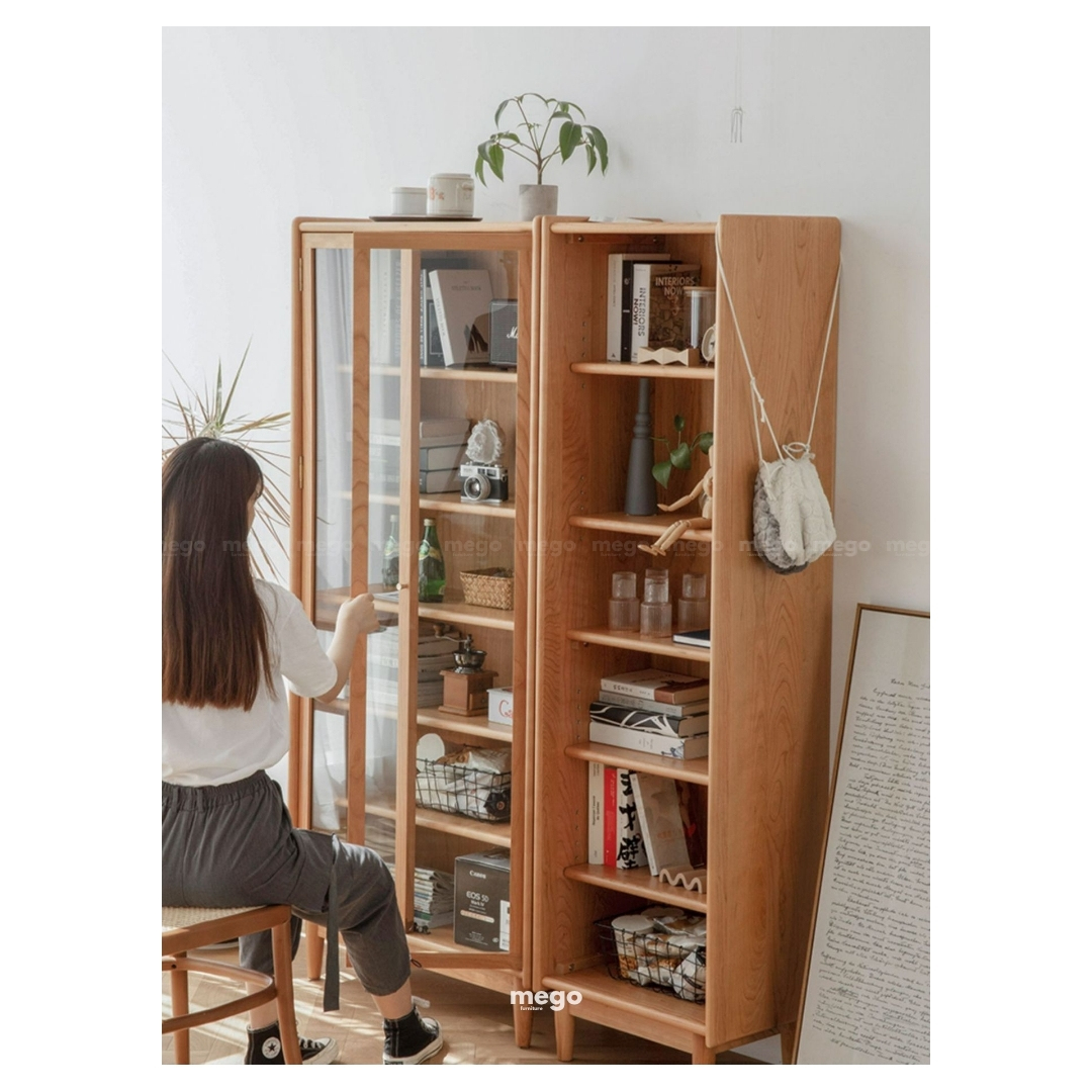 tủ sách gỗ tự nhiên