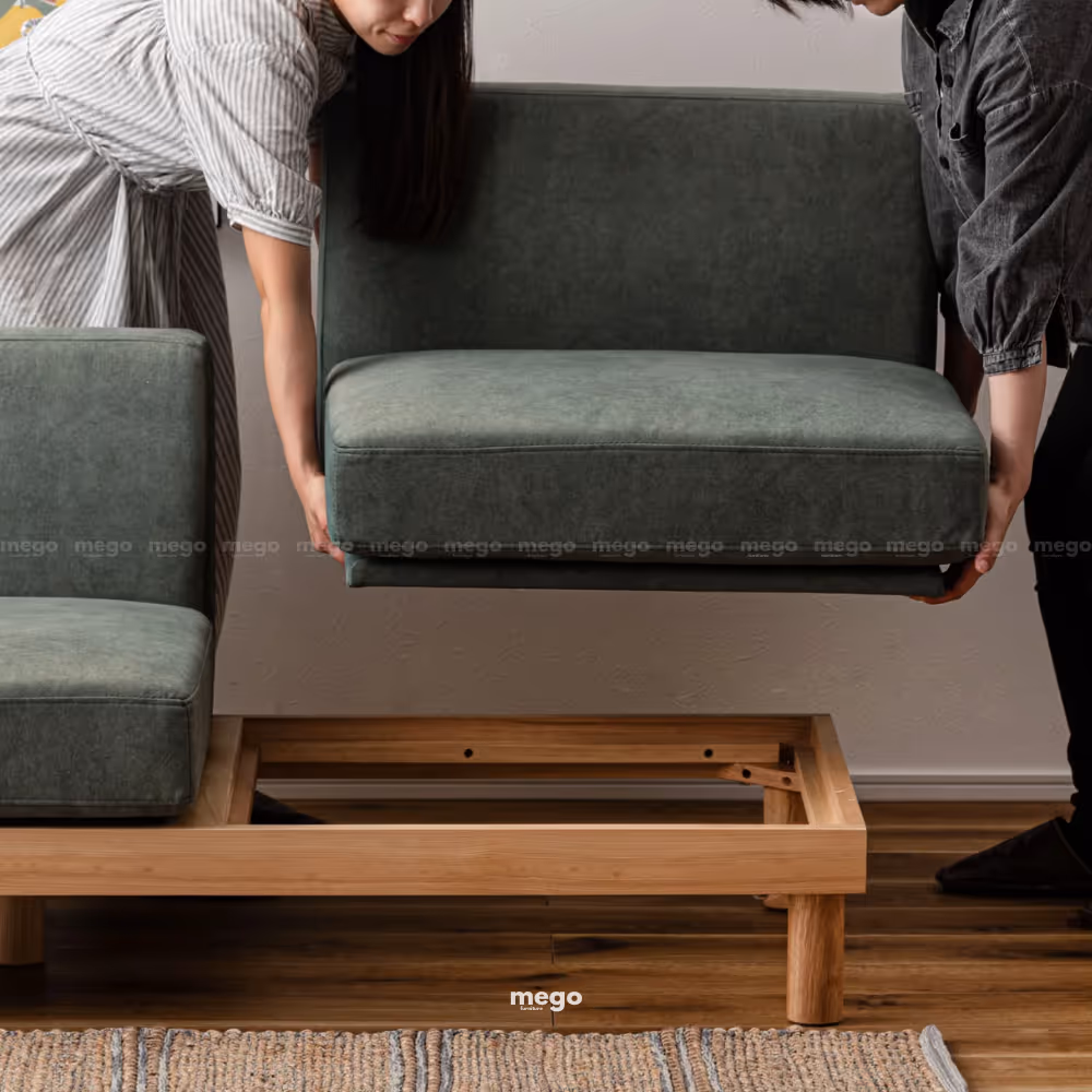 Sofa khung gỗ tối giản