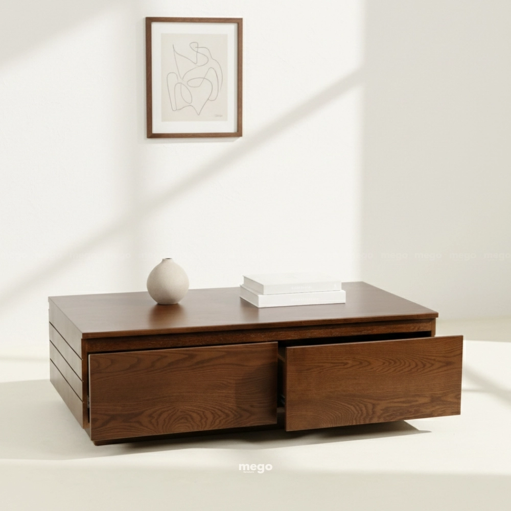 bàn trà gỗ sồi