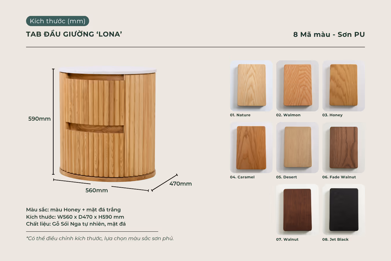 Tab đầu giường gỗ Đà Nẵng