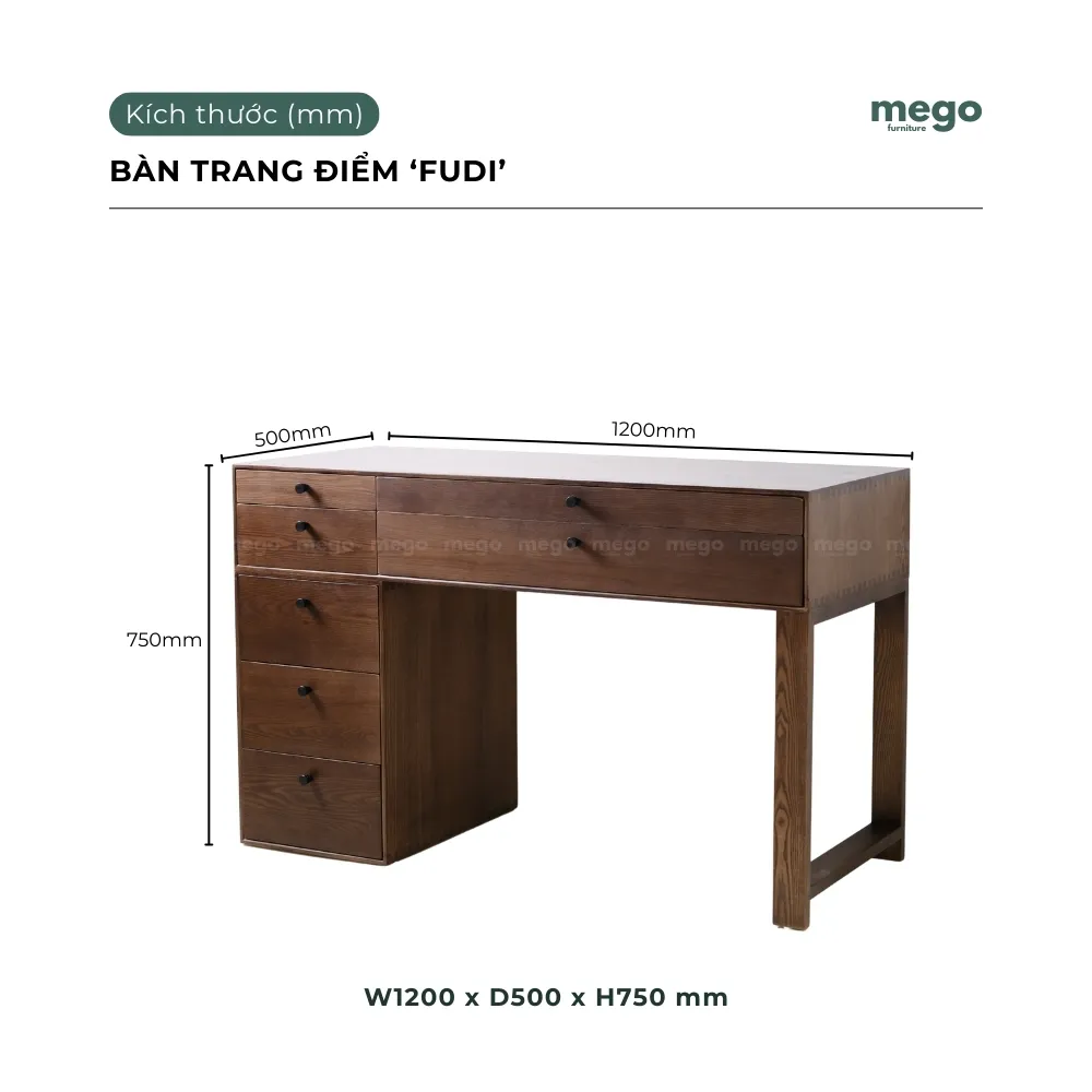 Bàn trang điểm gỗ Sồi cao cấp
