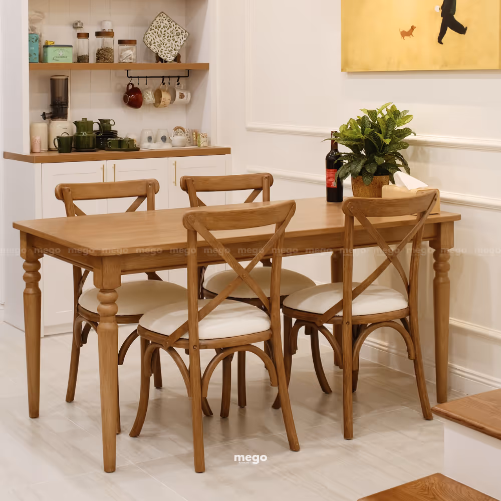 ghế ăn gỗ cổ điển