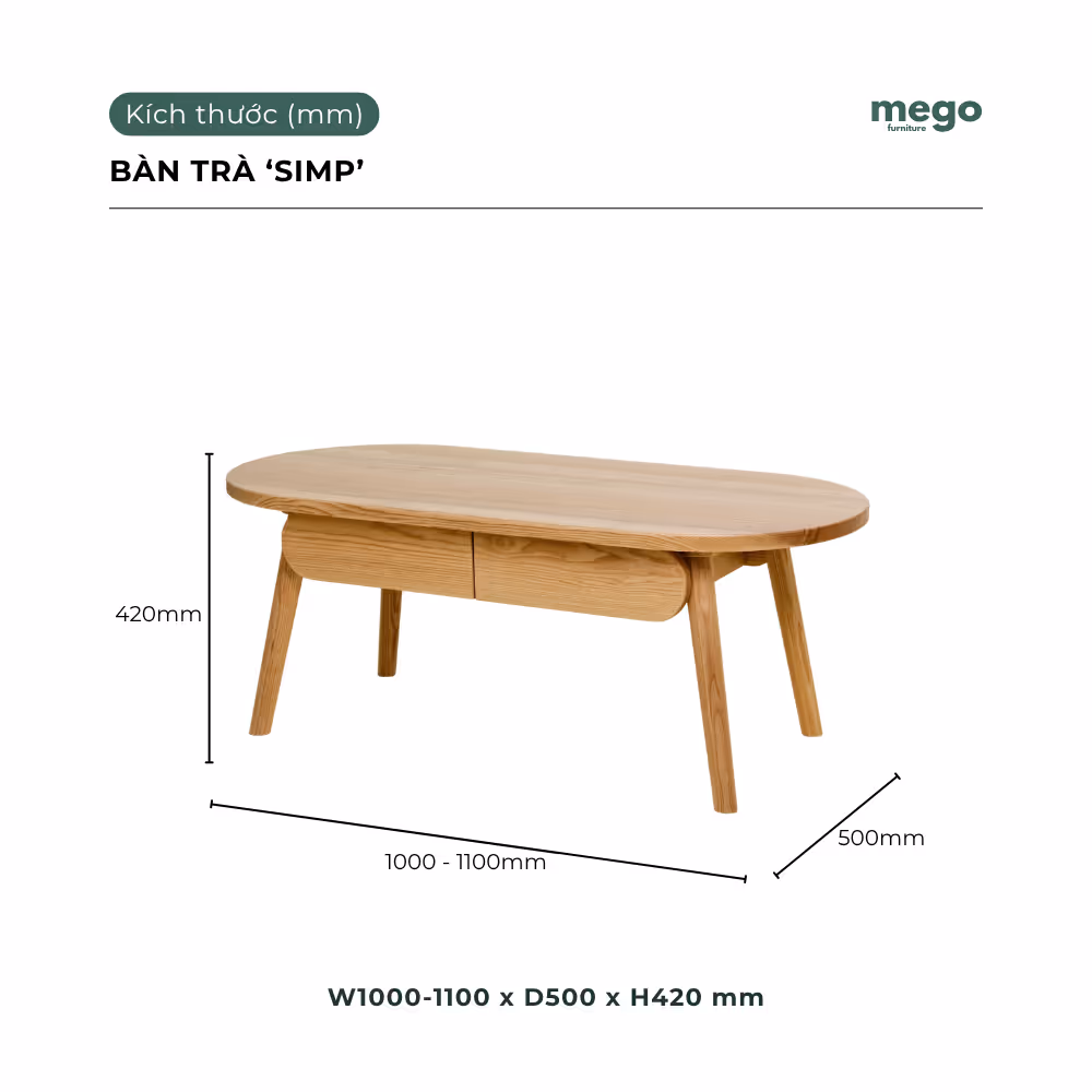 bàn trà gỗ Sồi Đà Nẵng