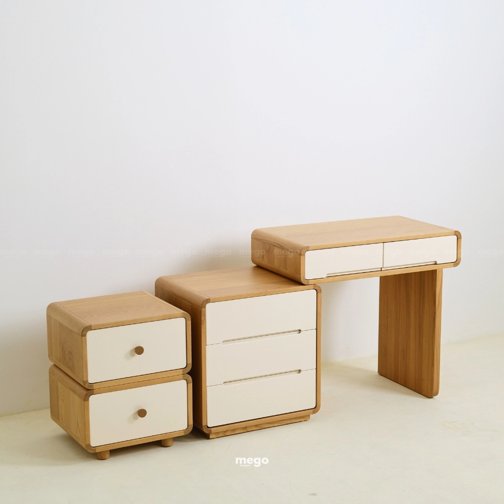 bàn trang điểm gỗ tối giản